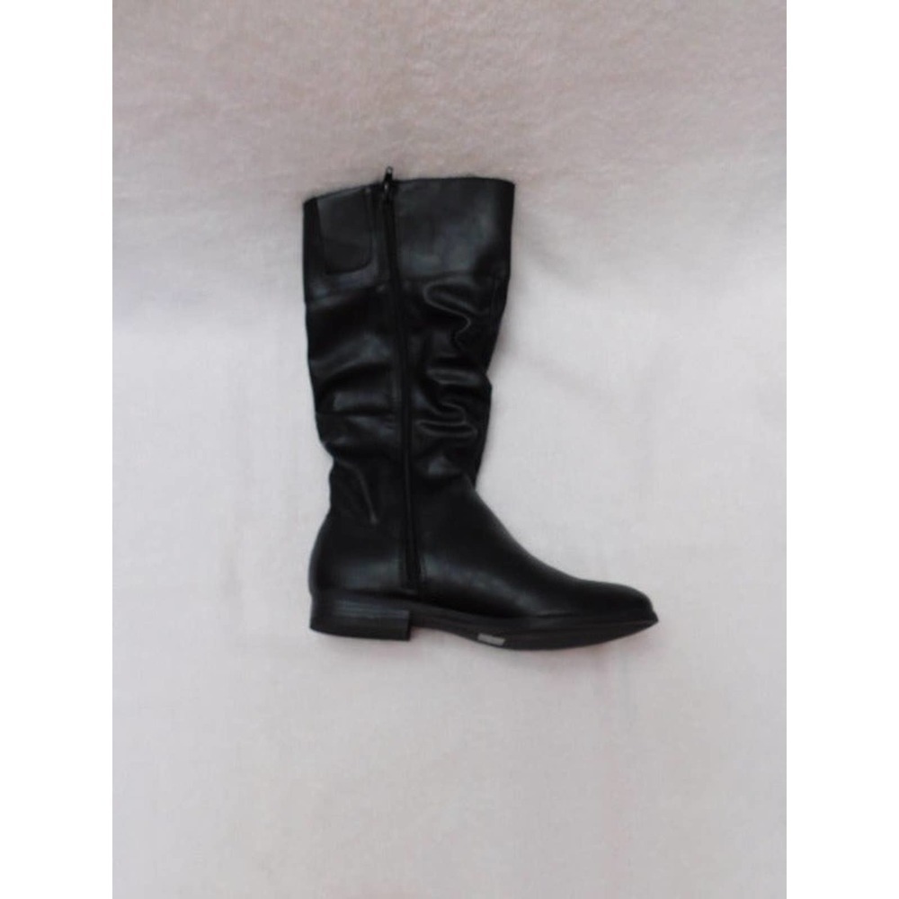 𝅺W564 Style & Co. Black Women's Kelimae Faux Leather Riding Boots - 6.5 M - Picture 2 of 4